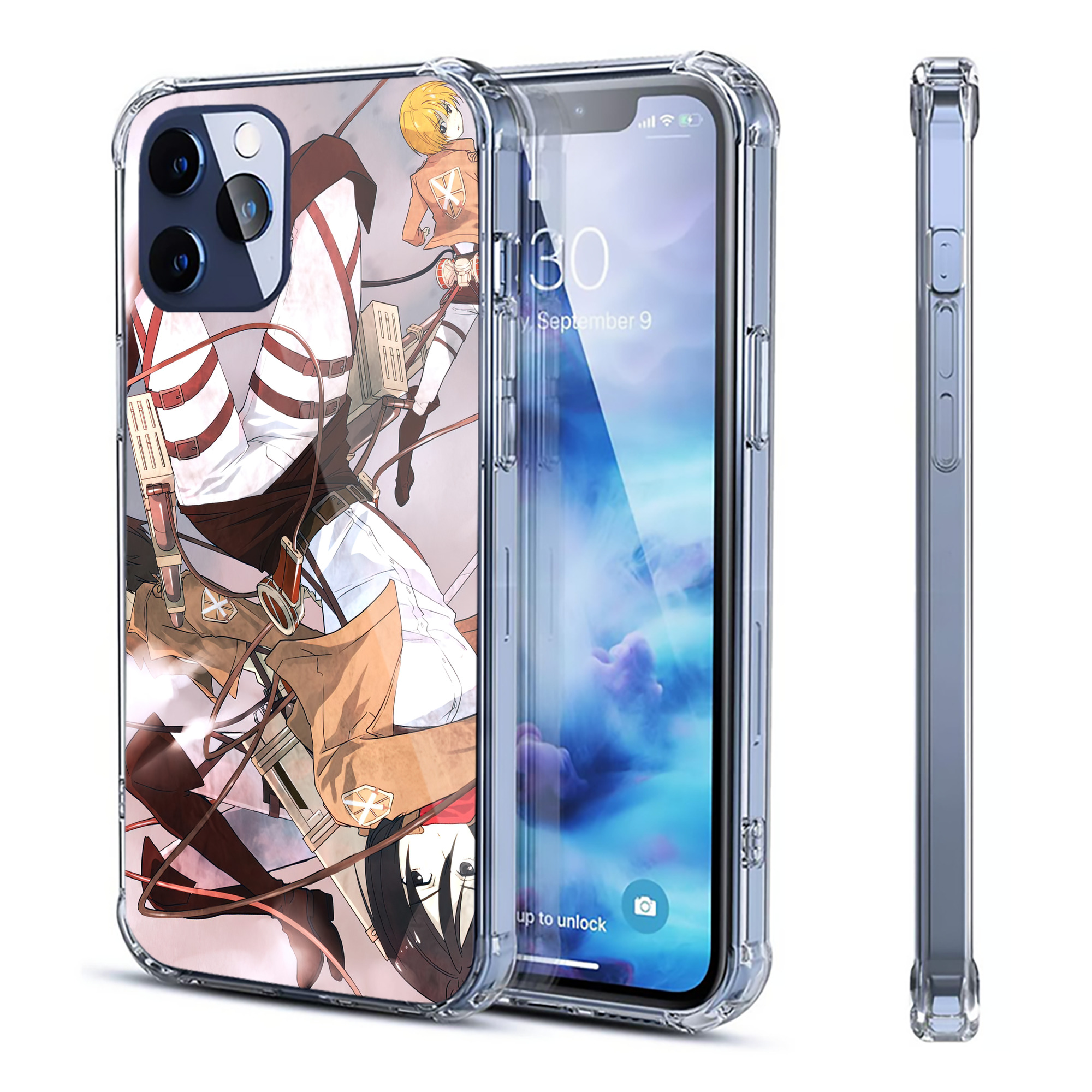 （画像用） 進撃の巨人 Attack on Titan 【iPhone 12シリーズ対応】透明スマホケース（クリアソフトケース）
